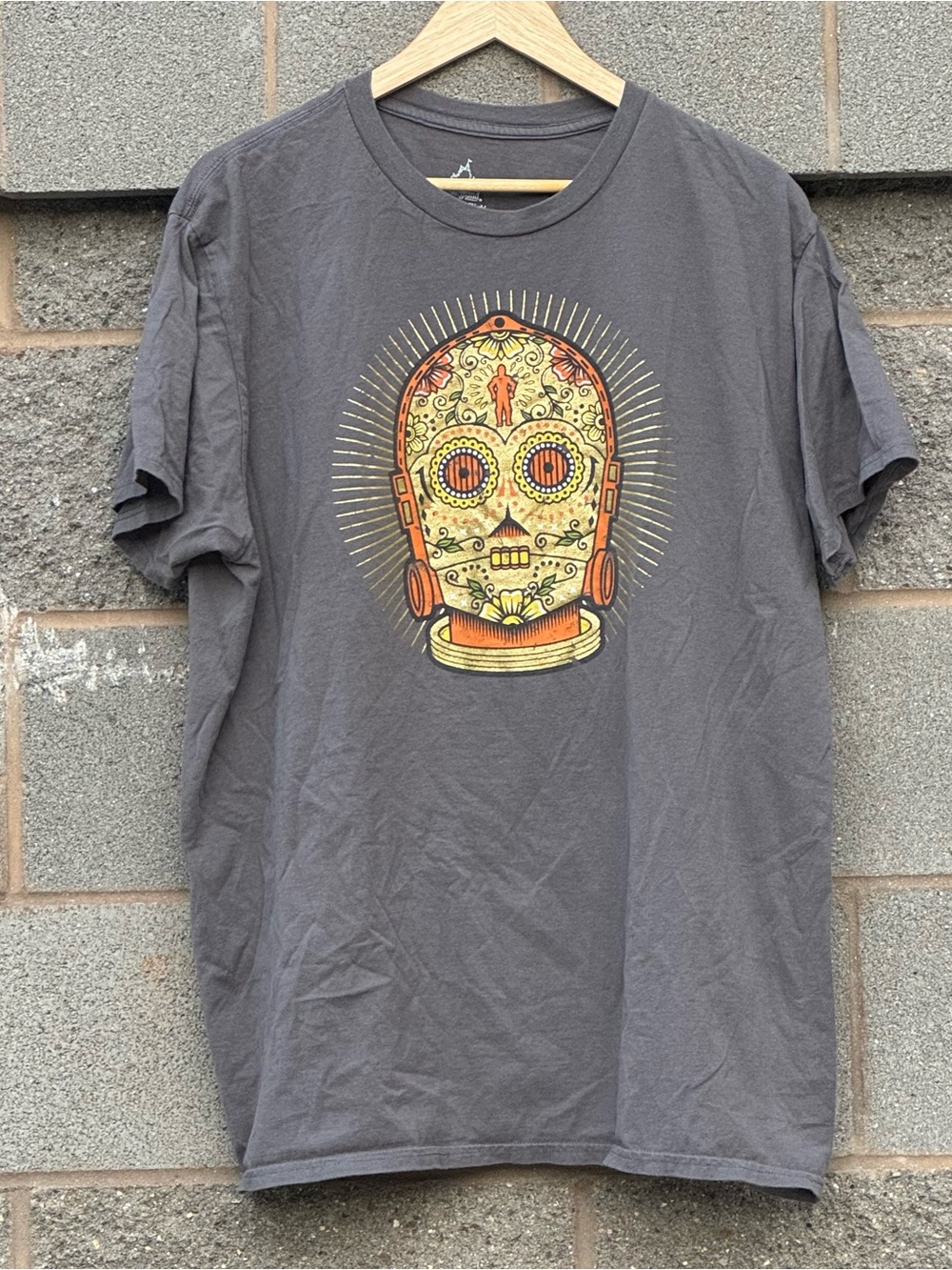 Men’s Disneyland Star Wars C-3PO Day Of The Dead T-Shirt 2XL
